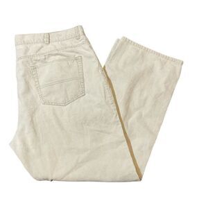 Tommy Hilfiger Mens Corduroy Flat Front Straight Leg Pants Beige Size 40/32